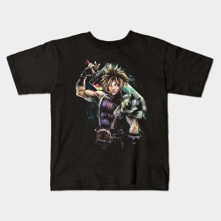 Epic Cloud Strife Final Fantasy VII portrait Kids T-Shirt